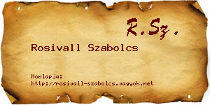 Rosivall Szabolcs névjegykártya