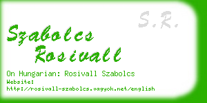 szabolcs rosivall business card